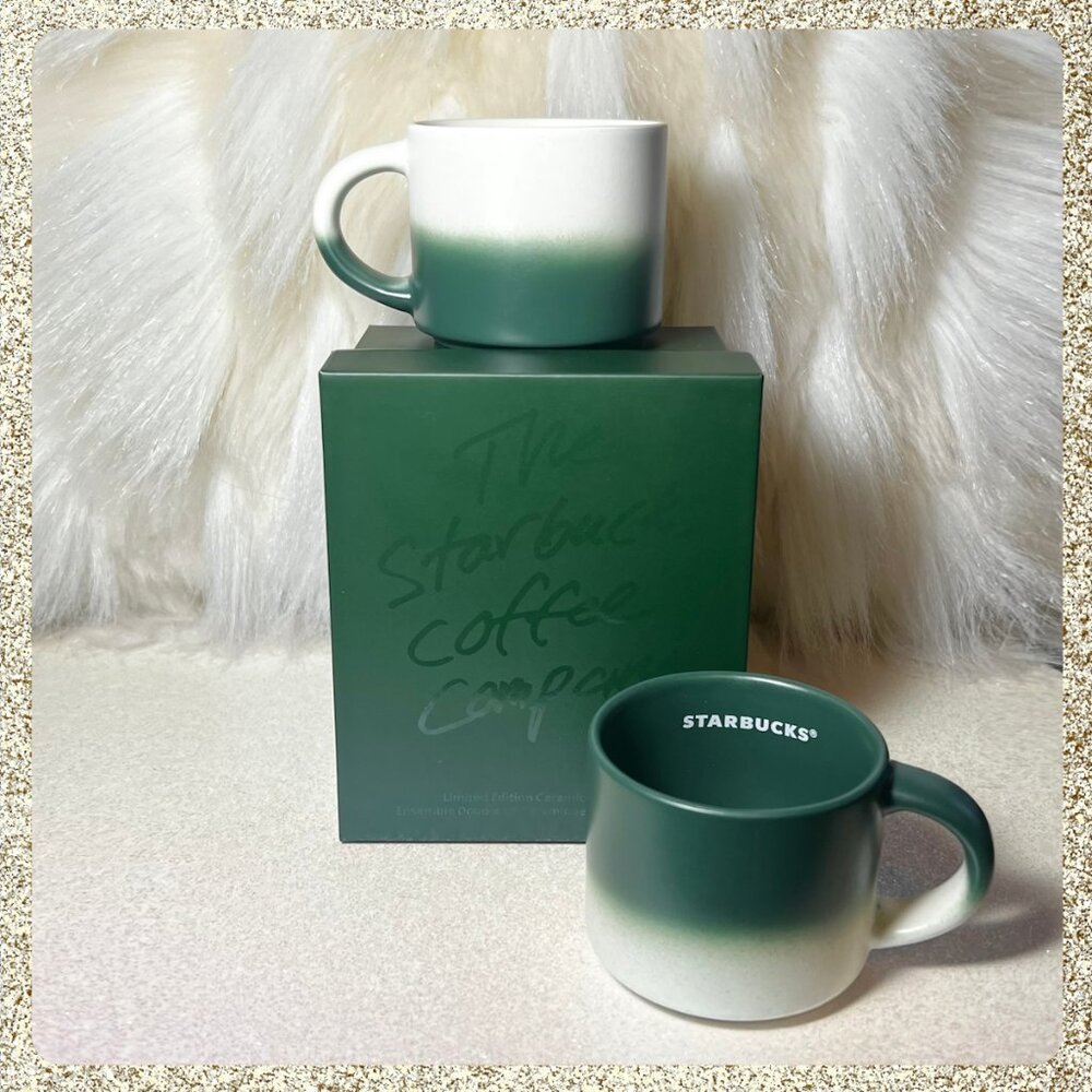 ☕️☕️ NWT/NIB 2025 Starbucks Demitasse 3oz Ceramic Mug Set for 2 Box Set - Picture 2 of 9